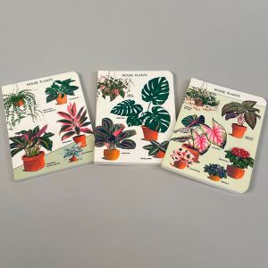 Notesbog med motiver af stueplanter