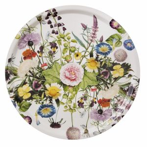 Serveringsbakke-blomster
