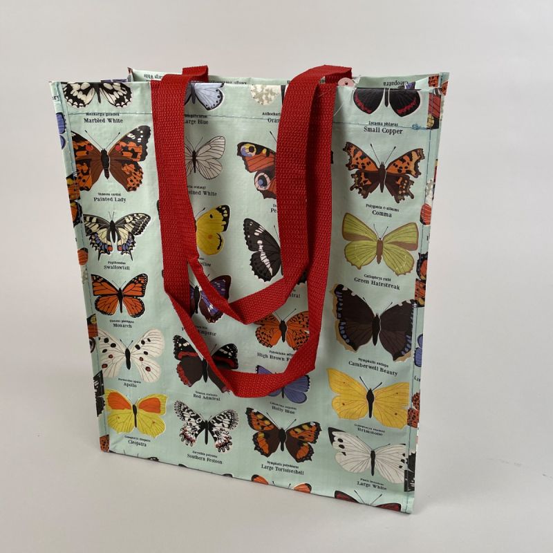 Indkøbstaske med motiv af forskellige sommerfugle, lille 1