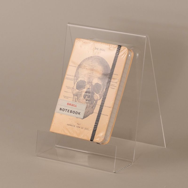 Notesbog med stregtegning af kranie 1