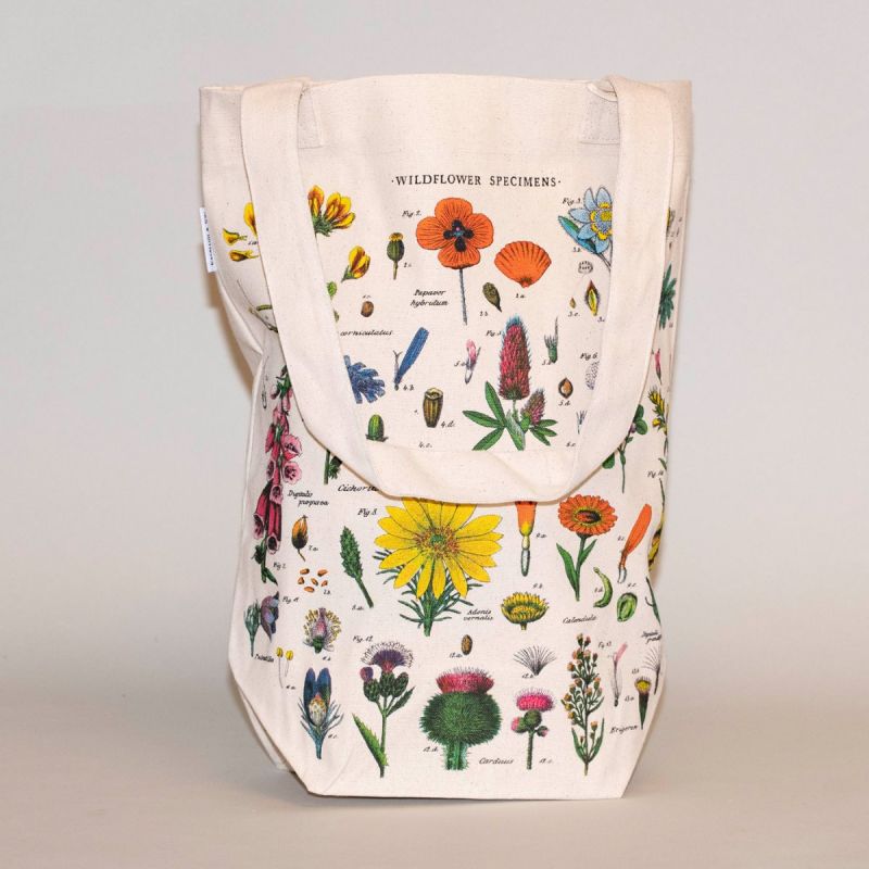 Indkøbsnet med motiv af vilde blomster 1