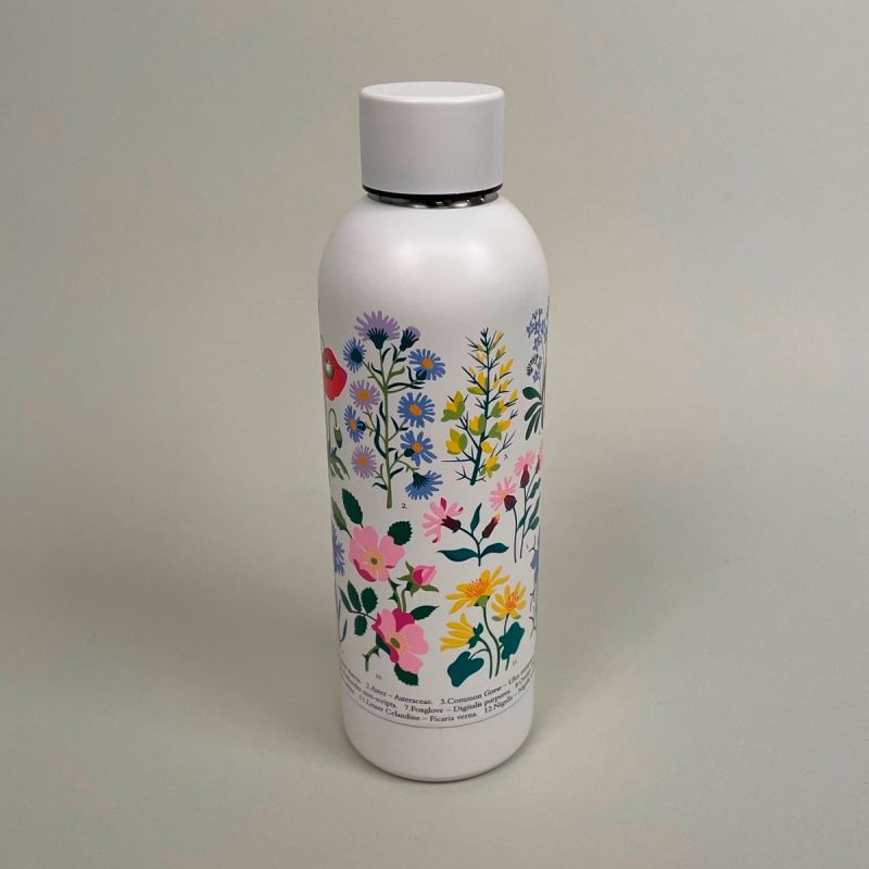 Termoflaske, hot & cold med motiv af vilde blomster 1