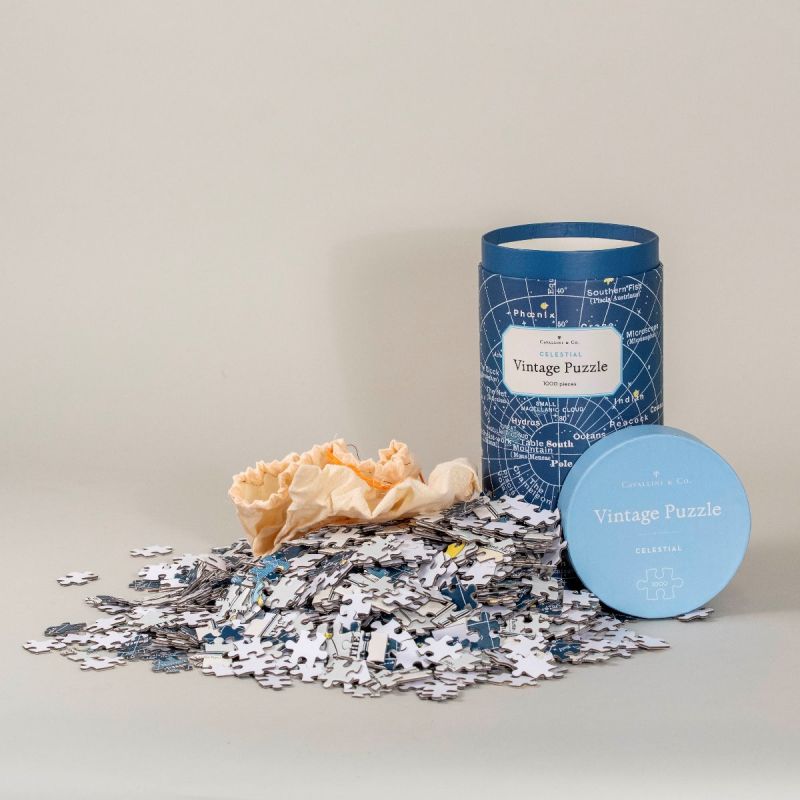 Puslespil, vintage, stjernekort 1