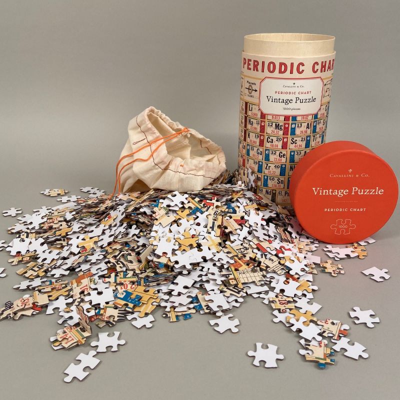 Puslespil, vintage, det periodiske system 1