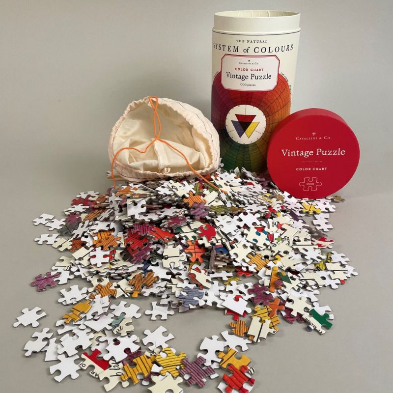 Puslespil, vintage, farvehjul 1