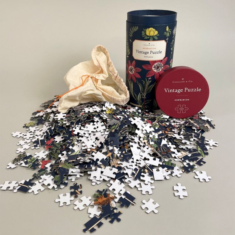 Puslespil, vintage, herbarium 1