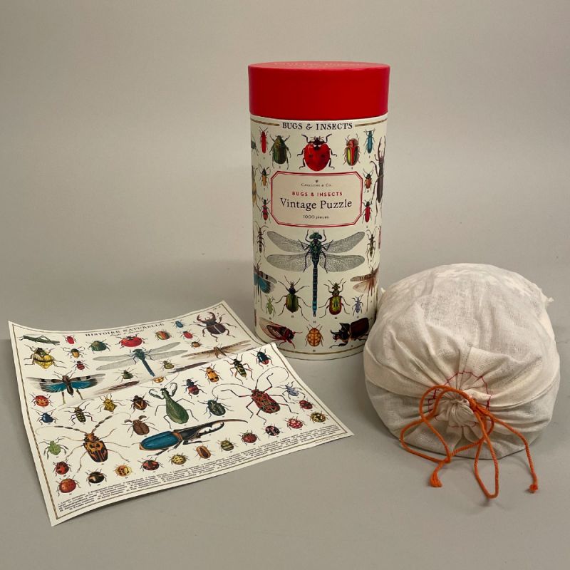 Puslespil, vintage, biller og insekter 2