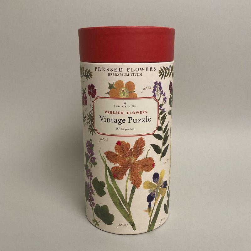 Puslespil, vintage, pressede blomster 1