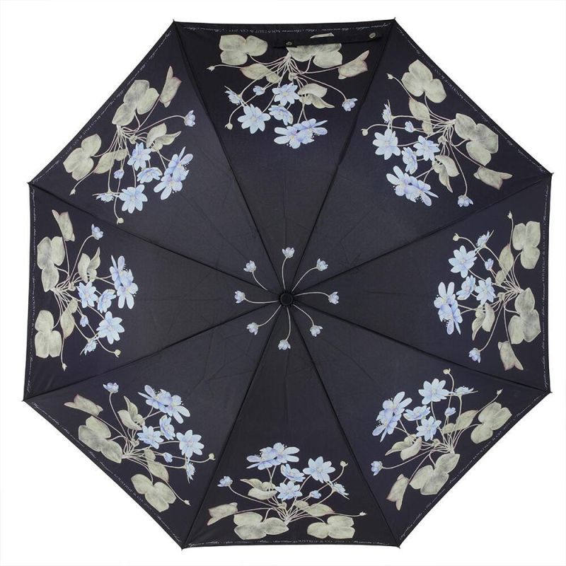 Paraply med motiv af blå Anemoner 2