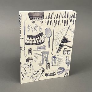 Notesbog med motiv fra tandplejen 