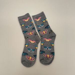 Strømpe med motiver af sommerfugle størrelse 36-42