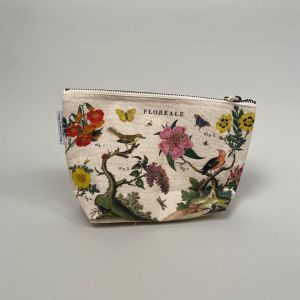 Toliettaske fugle og blomster