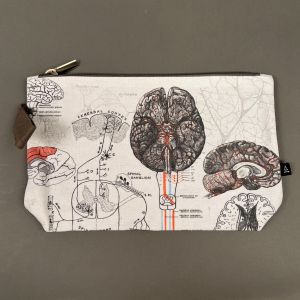Toilettaske med motiv af menneskekroppens hjerne