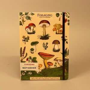 Notesbog med motiv af forskellige svampe, linjeret