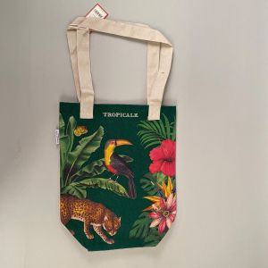 Indkøbsnet tropiske dyr og blomster