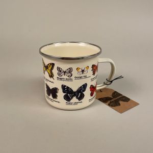 Emaljekrus med sommerfugle.