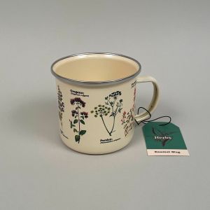 Krus med motiv af krydderurter