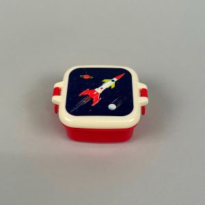 Lille snackboks med raket-motiv