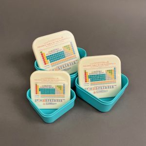 Opbevaringsbøtter med motiv af det periodiske system sæt á 3 stk. 