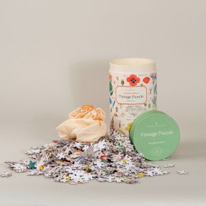 Puslespil, vintage, vilde blomster