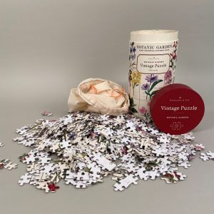 Puslespil, vintage, botanisk have, blomster