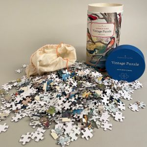 Puslespil, vintage, fugle