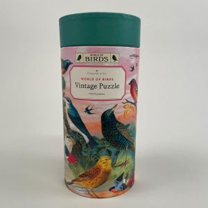 Puslespil, vintage, med verdens fugle