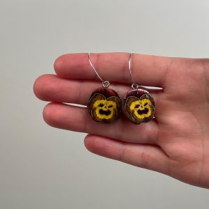 Ørehænger stedmoderblomst gul