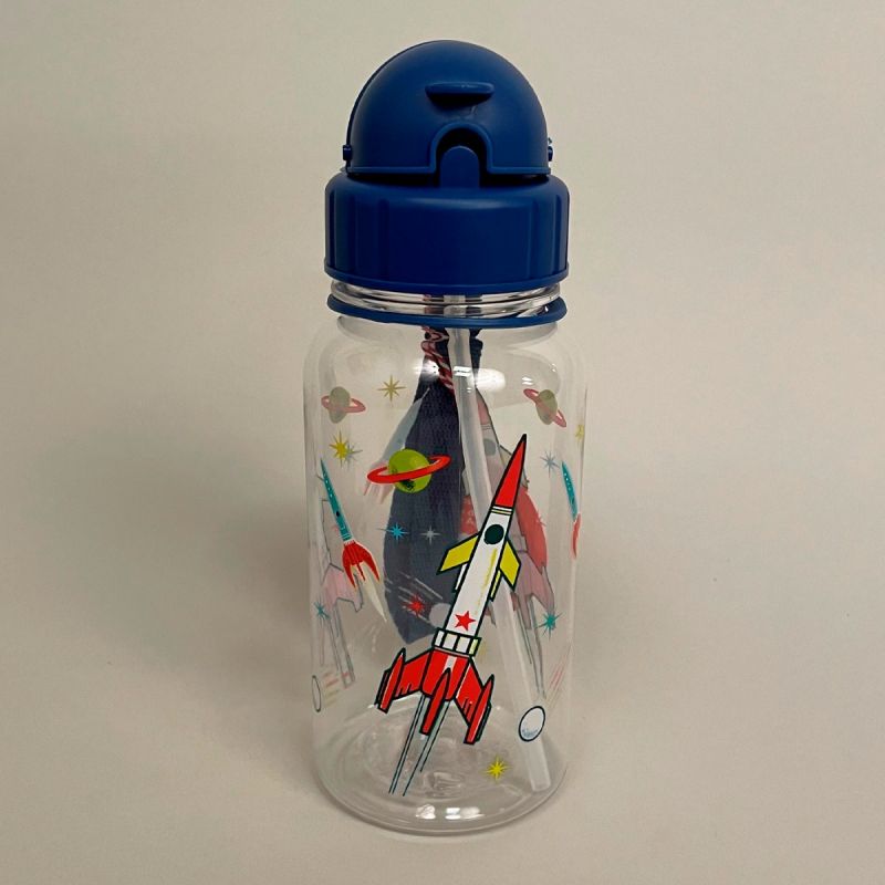 Drikkedunk klar med raketmotiv 500 ml. 1