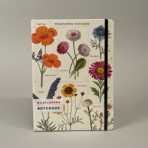 Notesbog med motiv af vilde blomster linjeret